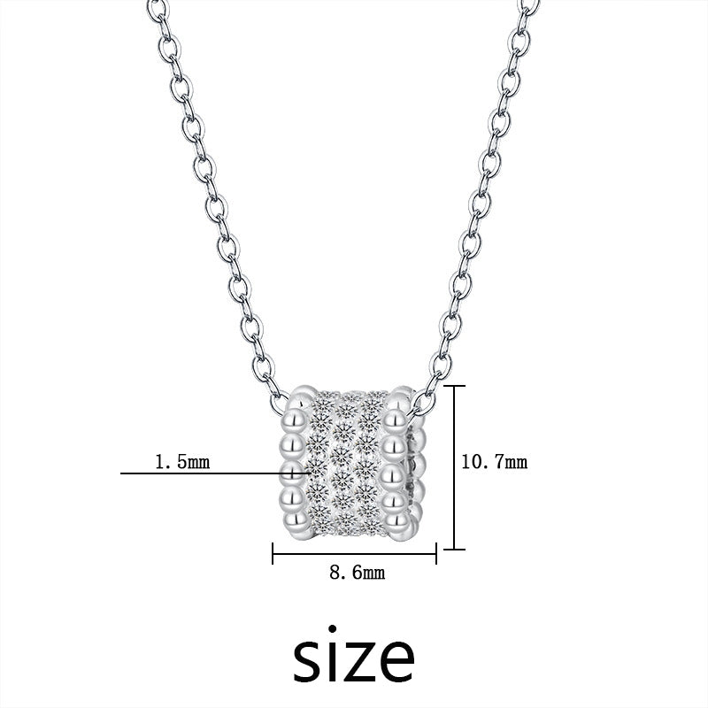 Round Cut Moissanite Classic Necklace — 0.5ct, D-color, VVS1, 925 Sterling Silver