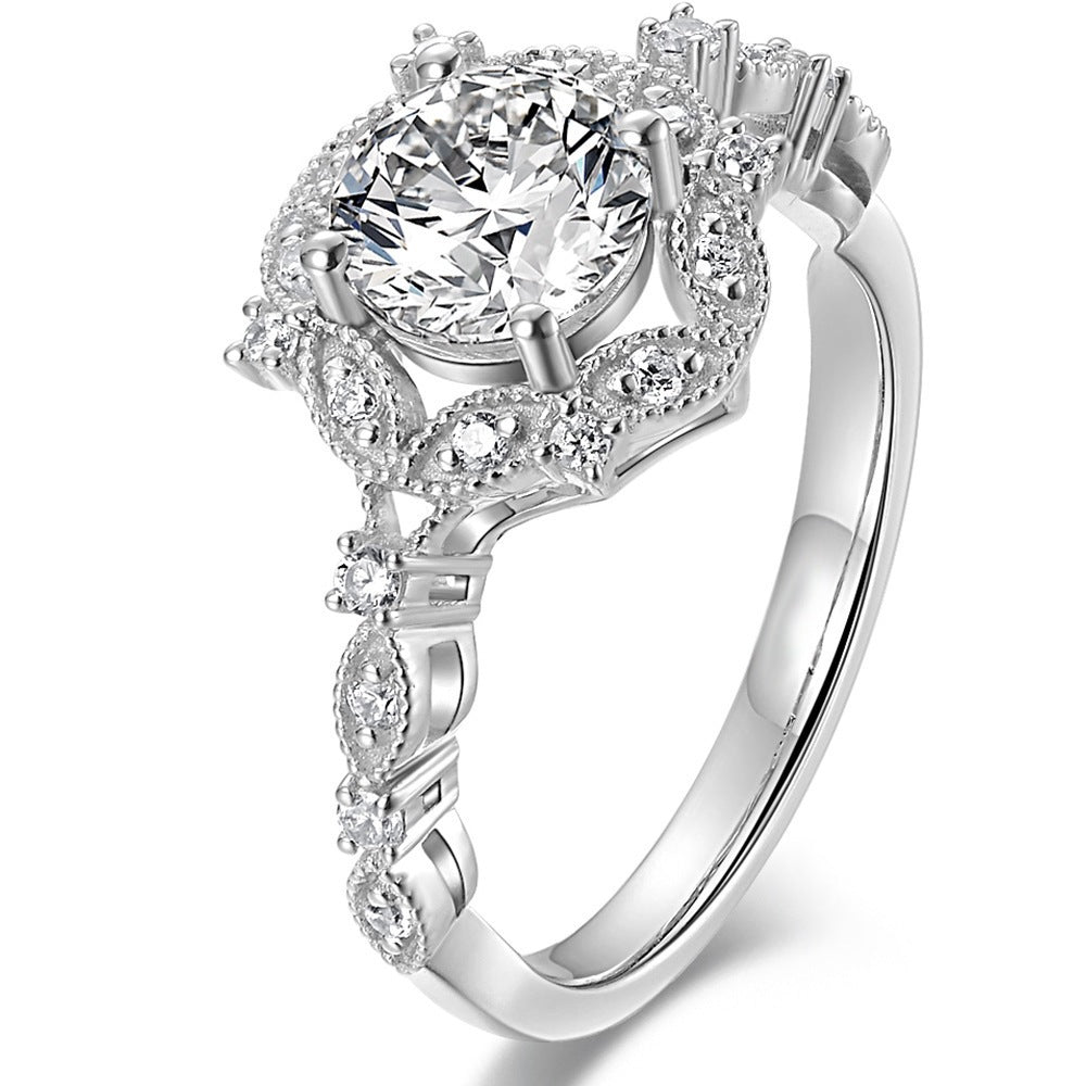 Round Cut Moissanite Classic Ring — 0.5ct, D-color, VVS1, 18K Gold Vermeil