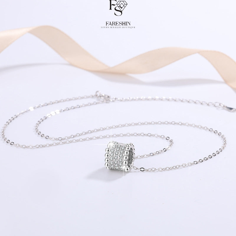 Round Cut Moissanite Classic Necklace — 0.5ct, D-color, VVS1, 925 Sterling Silver