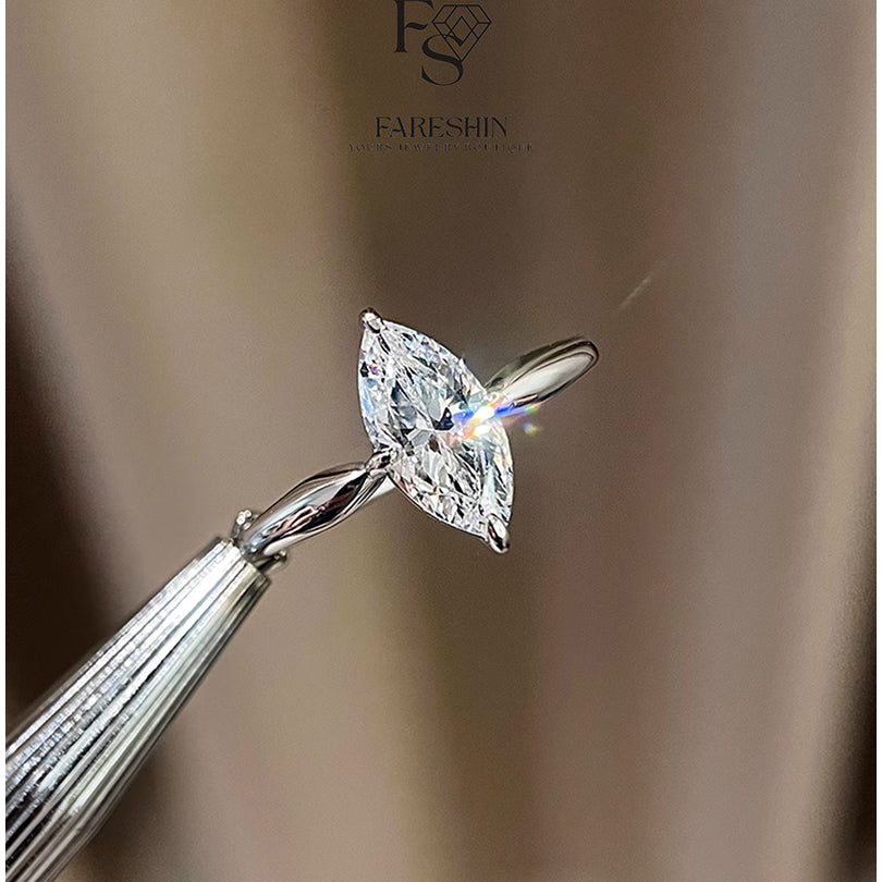 Round Cut Moissanite Classic Ring — 0.5ct, D-color, VVS1, 18K Gold Vermeil