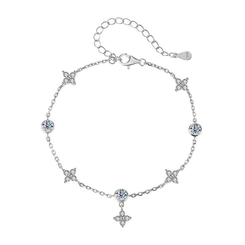 Round Cut Moissanite Classic Bracelet — 0.5ct, D-color, VVS1, 925 Sterling Silver