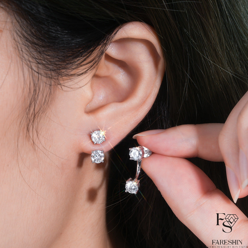 Round Cut Moissanite Sparkle Ring — 0.5ct, D-color, VVS1, 925 Sterling Silver