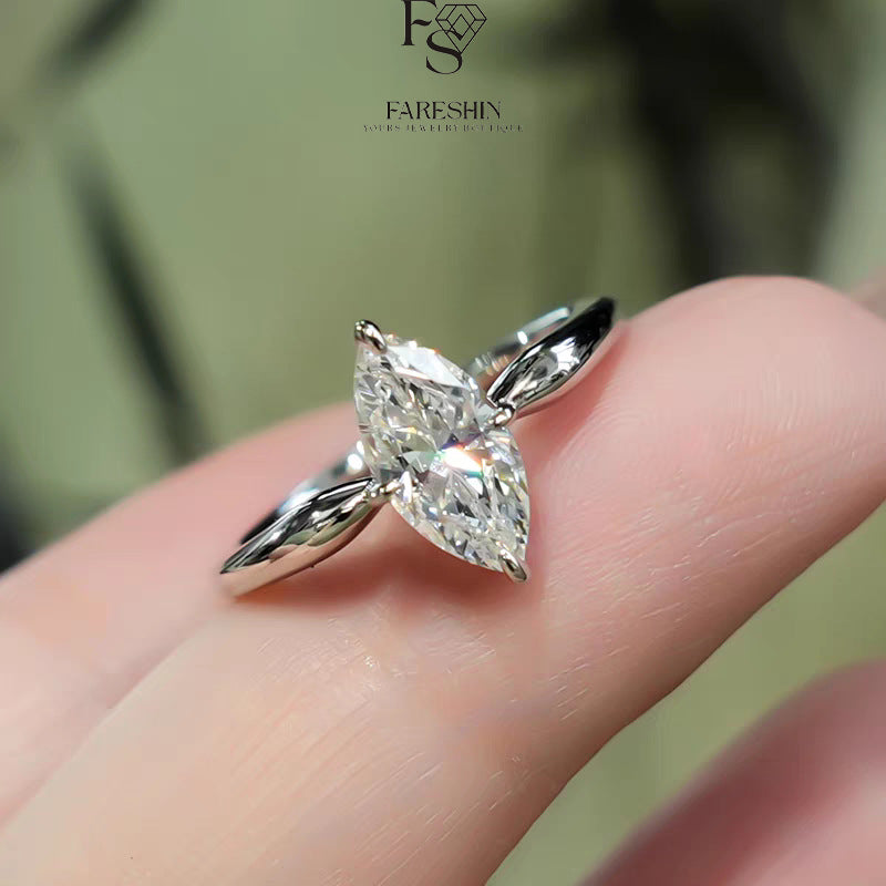 Round Cut Moissanite Classic Ring — 0.5ct, D-color, VVS1, 18K Gold Vermeil