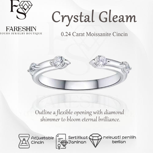 Fareshin Round Cut Classic - , D Color, Vvs1, Moissanite Ring - 0.24ct / 925 Sterling Silver - main product view | FARESHIN