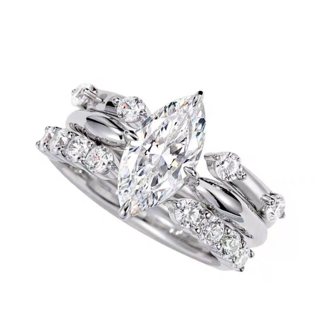 Fareshin Round Cut Classic - , D Color, Vvs1, Moissanite Ring - 0.5ct / 925 Sterling Silver - additional product view | FARESHIN