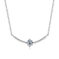 Round Cut Moissanite Classic Necklace — 0.5ct, D-color, VVS1, 925 Sterling Silver