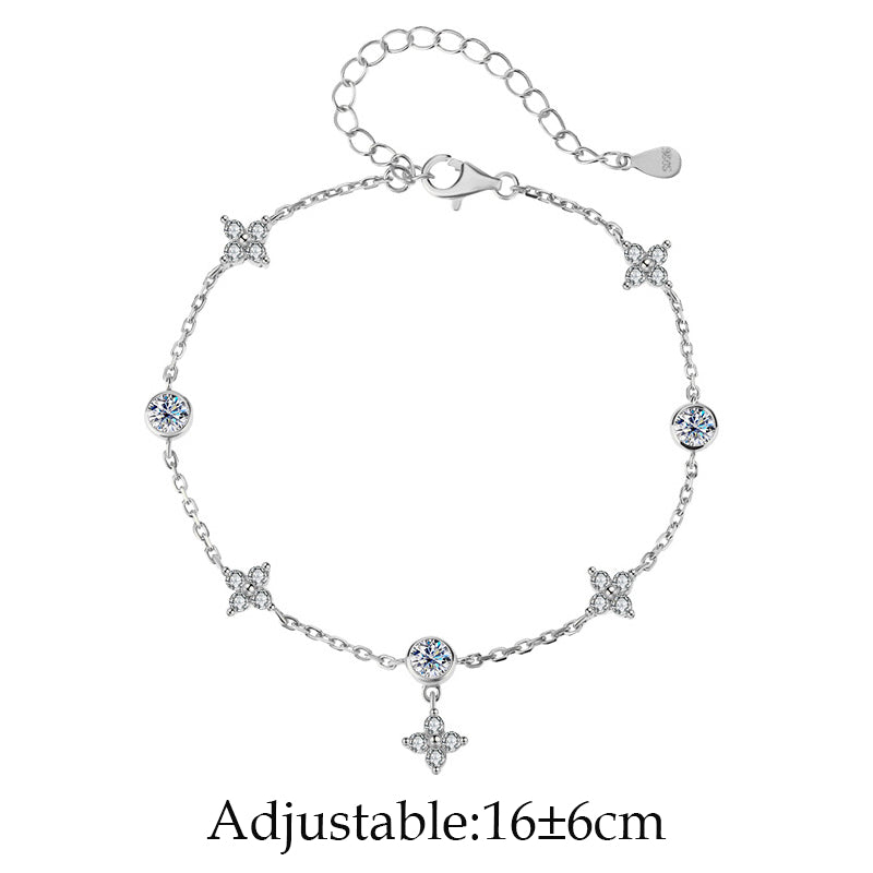 Round Cut Moissanite Classic Bracelet — 0.5ct, D-color, VVS1, 925 Sterling Silver