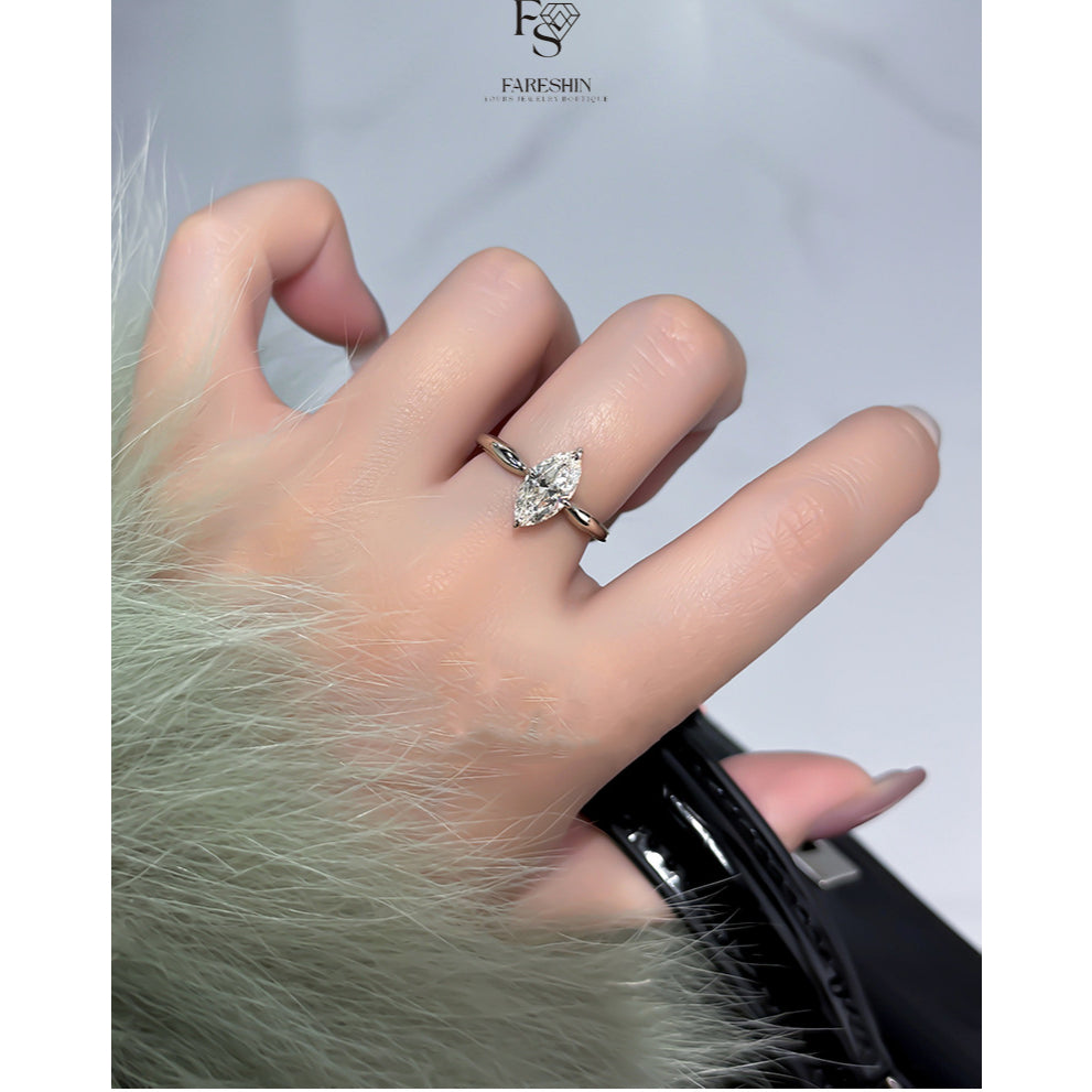 Round Cut Moissanite Classic Ring — 0.5ct, D-color, VVS1, 18K Gold Vermeil