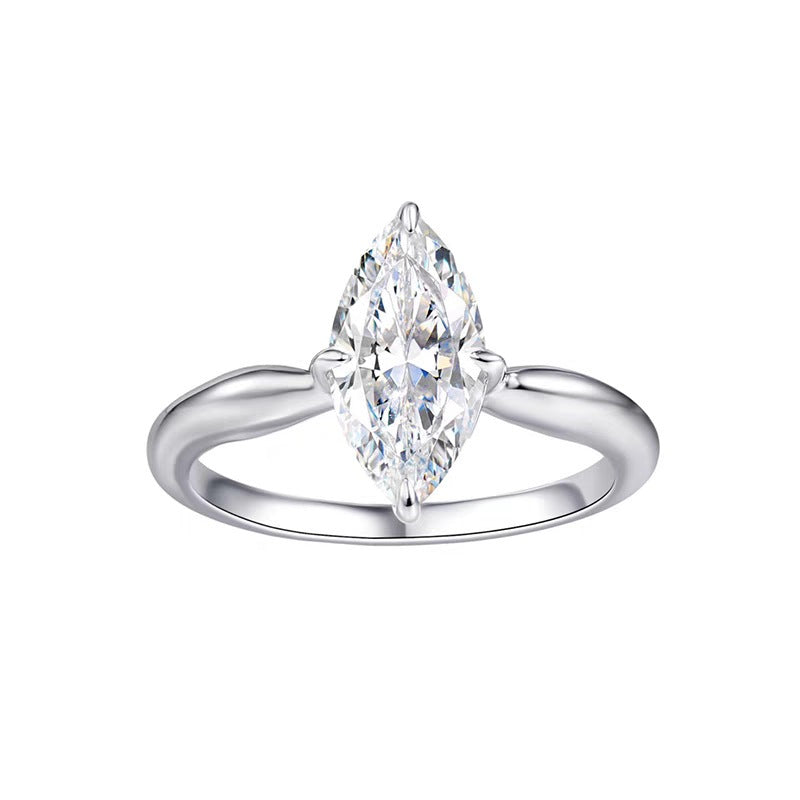 Round Cut Moissanite Classic Ring — 0.5ct, D-color, VVS1, 18K Gold Vermeil