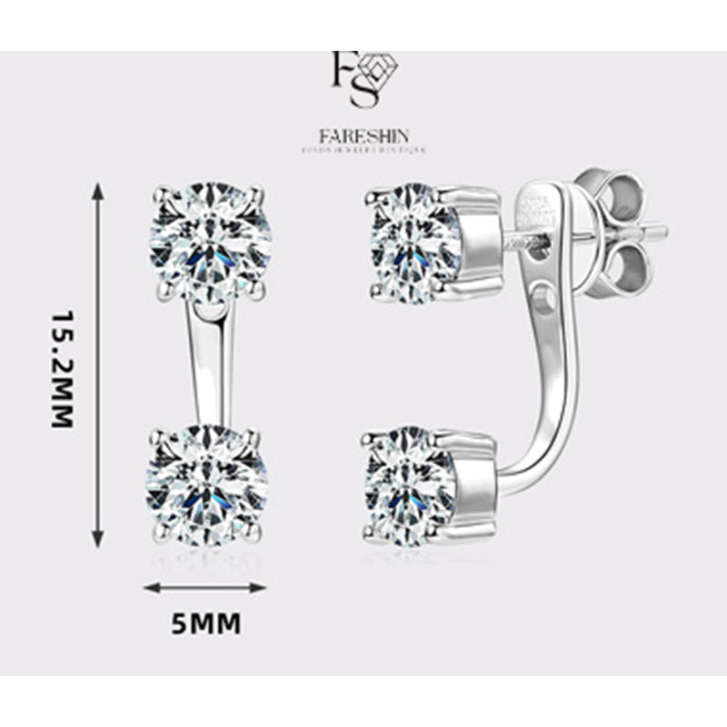 Round Cut Moissanite Sparkle Ring — 0.5ct, D-color, VVS1, 925 Sterling Silver