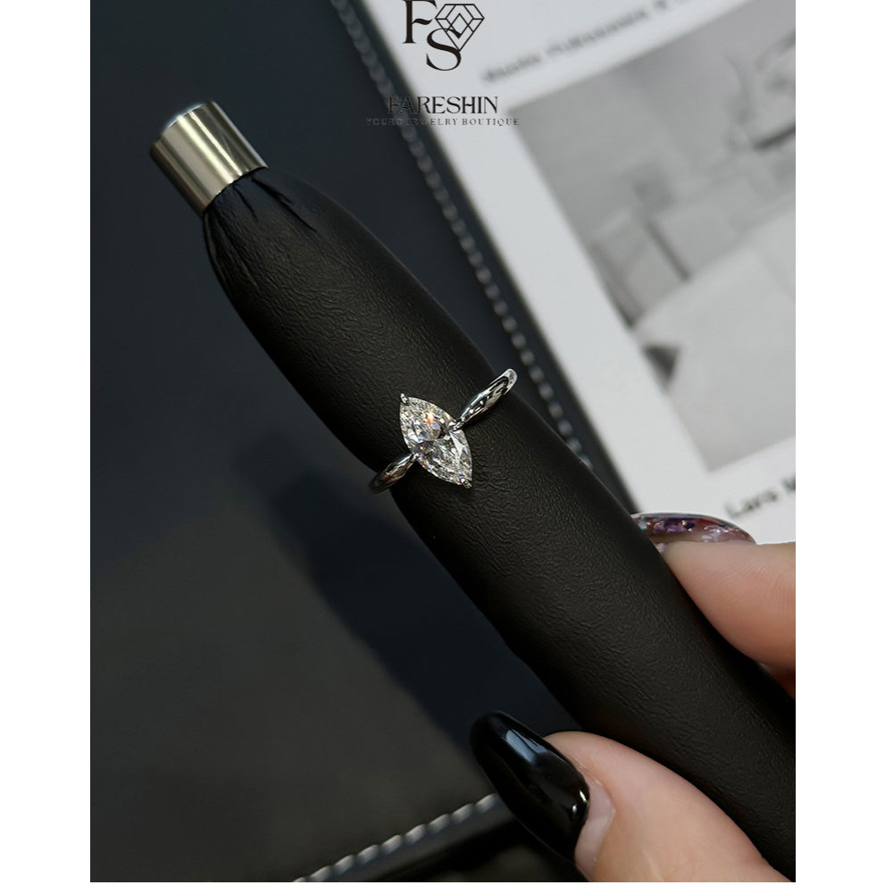 Round Cut Moissanite Classic Ring — 0.5ct, D-color, VVS1, 18K Gold Vermeil