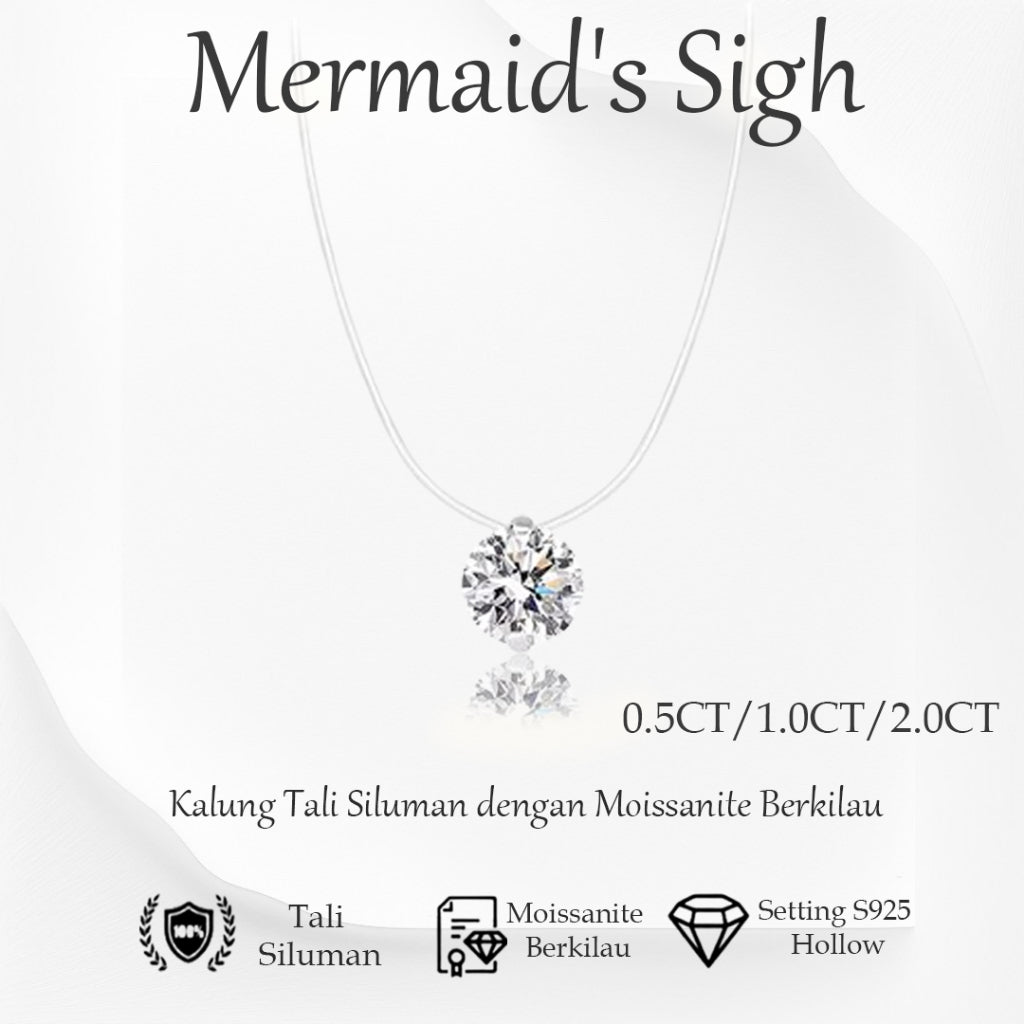 Round Cut Moissanite Classic Necklace — 0.5ct, D-color, VVS1, 925 Sterling Silver