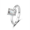 Round Cut Moissanite Square Ring — 0.5ct, D-color, VVS1, 18K Gold Vermeil