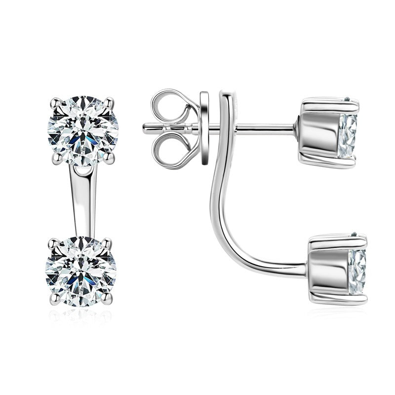 Round Cut Moissanite Sparkle Ring — 0.5ct, D-color, VVS1, 925 Sterling Silver
