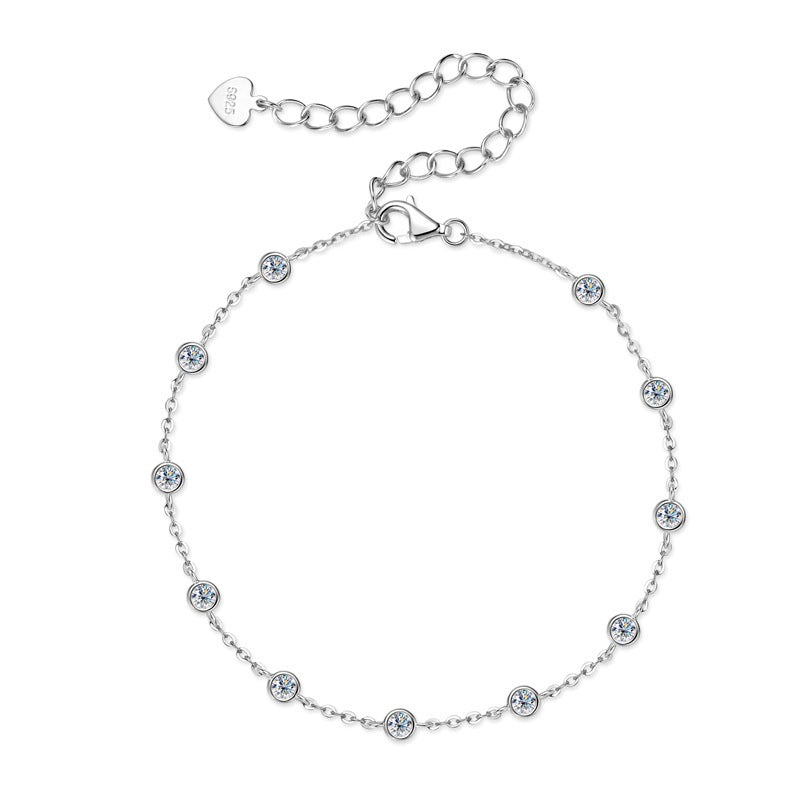 Round Cut Moissanite Classic Bracelet — 0.5ct, D-color, VVS1, 925 Sterling Silver