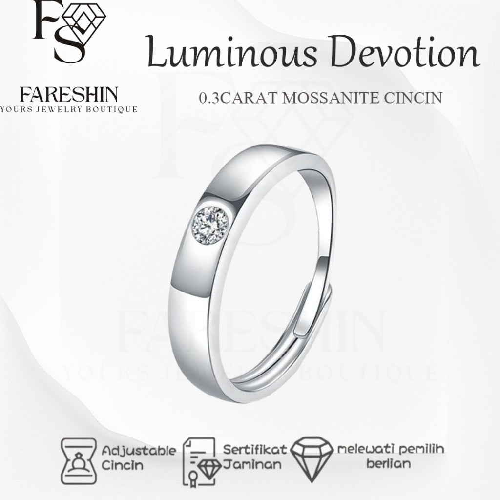Round Cut Moissanite Classic Ring — 0.5ct, D-color, VVS1, 18K Gold Vermeil