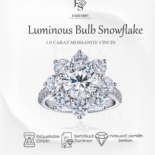 Fareshin Round Cut Classic - , D Color, Vvs1, Moissanite Ring - 0.5ct / 925 Sterling Silver - main product view | FARESHIN