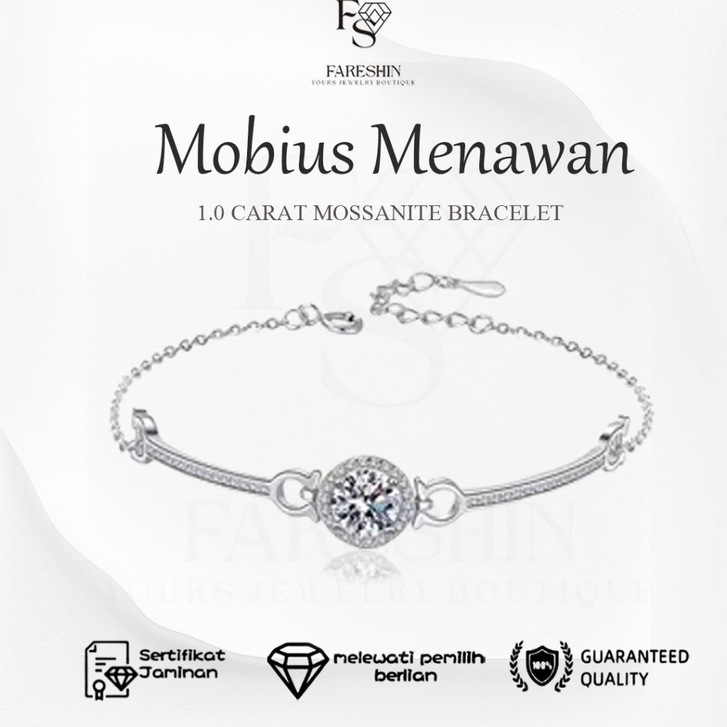 Round Cut Moissanite Classic Bracelet — 0.5ct, D-color, VVS1, 925 Sterling Silver