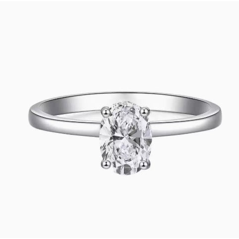 Round Cut Moissanite Classic Ring — 0.5ct, D-color, VVS1, 18K Gold Vermeil
