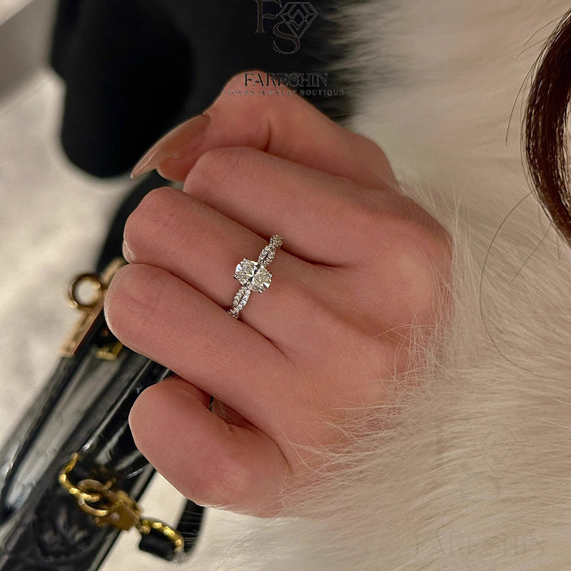 Round Cut Moissanite Classic Ring — 0.5ct, D-color, VVS1, 18K Gold Vermeil