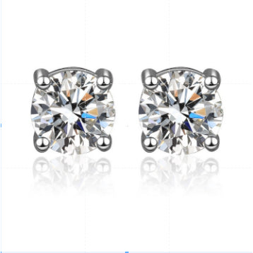 Round Cut Moissanite Heart Ring — 0.5ct, D-color, VVS1, 925 Sterling Silver