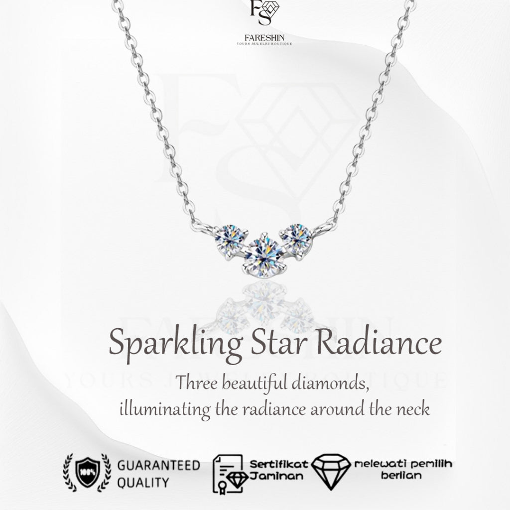 Round Cut Moissanite Classic Necklace — 0.5ct, D-color, VVS1, 925 Sterling Silver