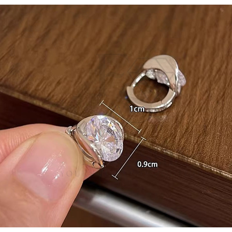 Round Cut Moissanite Star Ring — 0.5ct, D-color, VVS1, 925 Sterling Silver