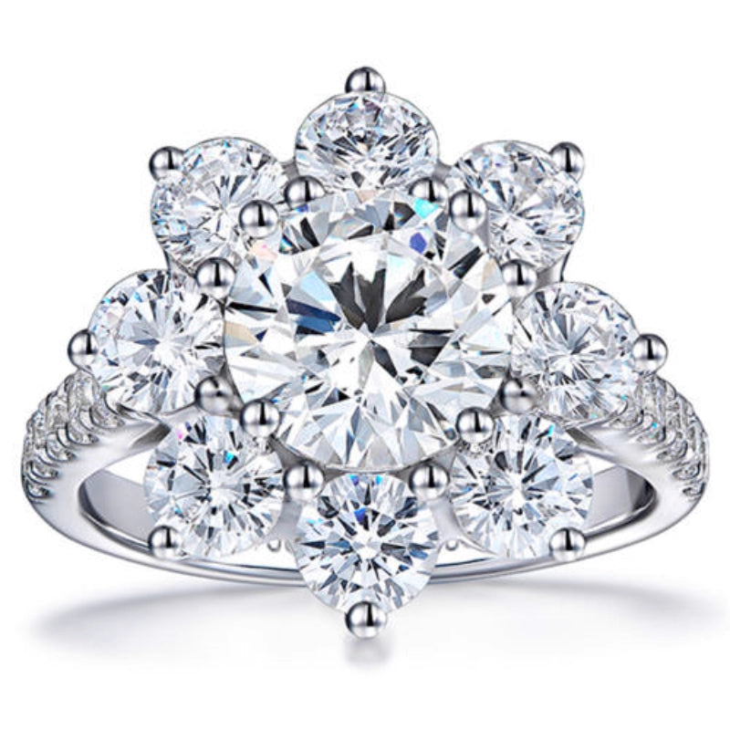 Round Cut Moissanite Classic Ring — 0.5ct, D-color, VVS1, 18K Gold Vermeil