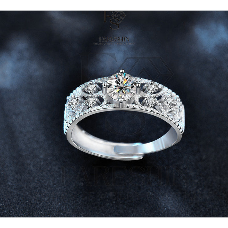 Round Cut Moissanite Classic Ring — 0.5ct, D-color, VVS1, 18K Gold Vermeil