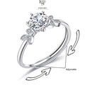 Round Cut Moissanite Heart Ring — 0.5ct, D-color, VVS1, 18K Gold Vermeil