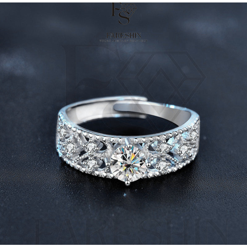 Round Cut Moissanite Classic Ring — 0.5ct, D-color, VVS1, 18K Gold Vermeil