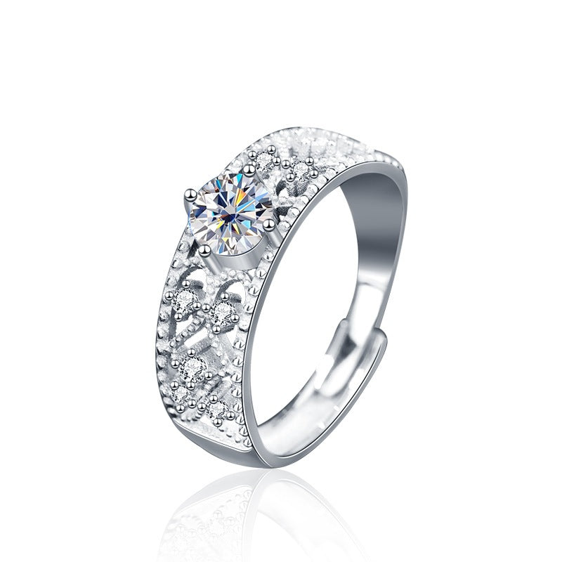 Round Cut Moissanite Classic Ring — 0.5ct, D-color, VVS1, 18K Gold Vermeil