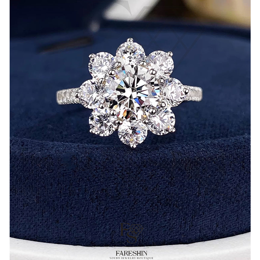 Round Cut Moissanite Classic Ring — 0.5ct, D-color, VVS1, 18K Gold Vermeil