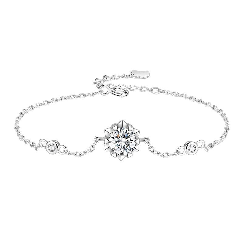 Round Cut Moissanite Classic Bracelet — 0.5ct, D-color, VVS1, 925 Sterling Silver