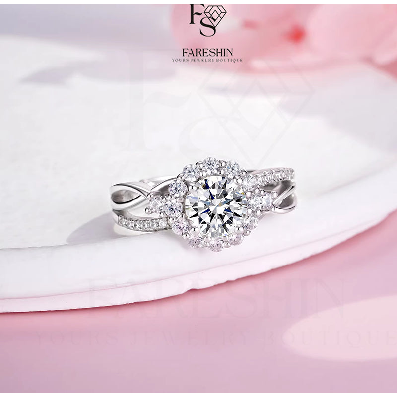 Round Cut Moissanite Classic Ring — 0.5ct, D-color, VVS1, 18K Gold Vermeil