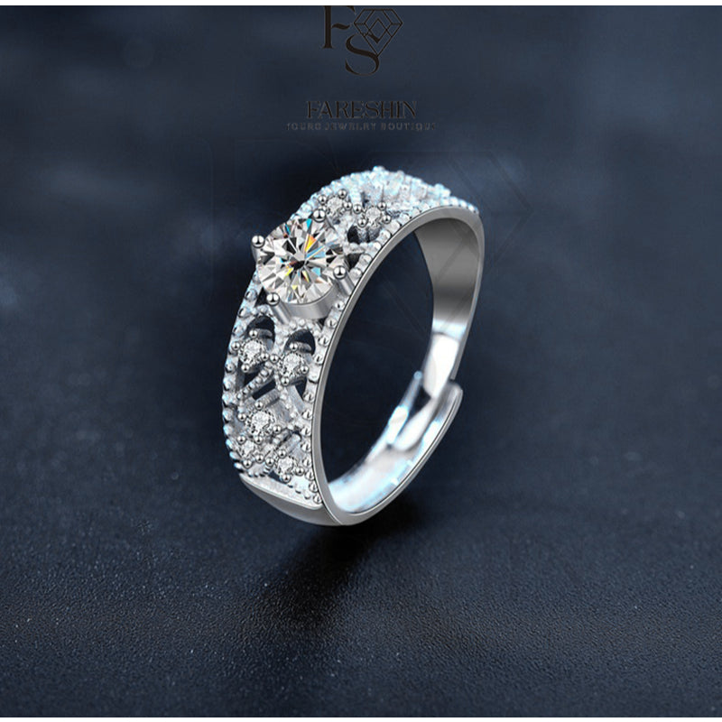 Round Cut Moissanite Classic Ring — 0.5ct, D-color, VVS1, 18K Gold Vermeil