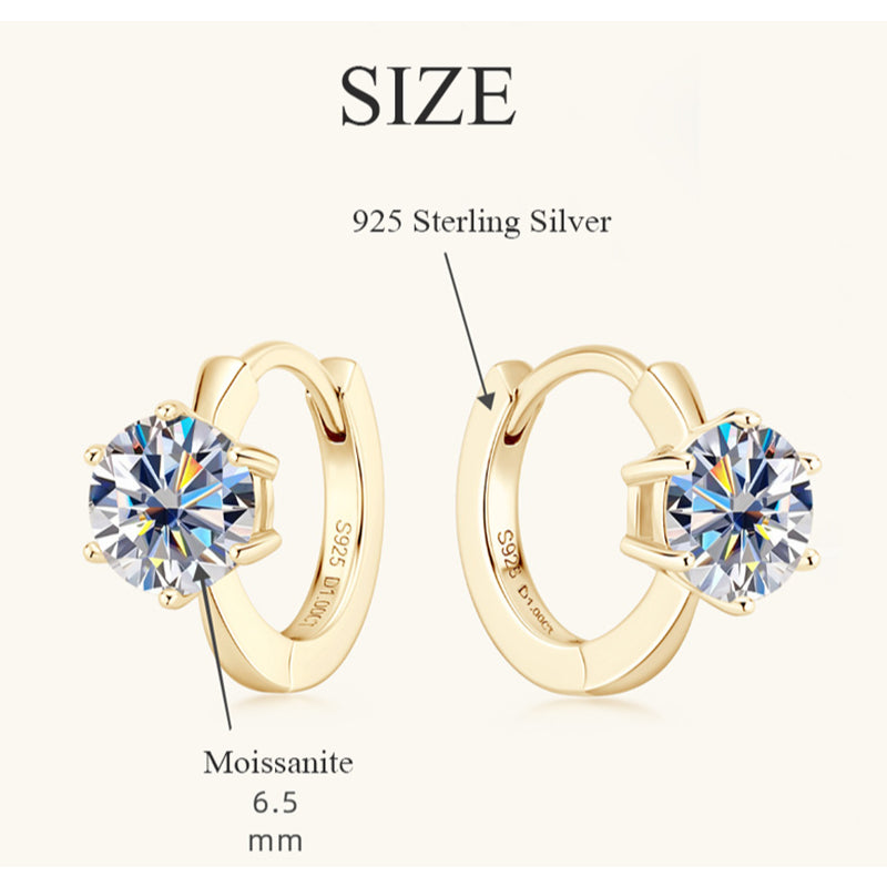 Round Cut Moissanite Classic Ring — 0.5ct, D-color, VVS1, 925 Sterling Silver