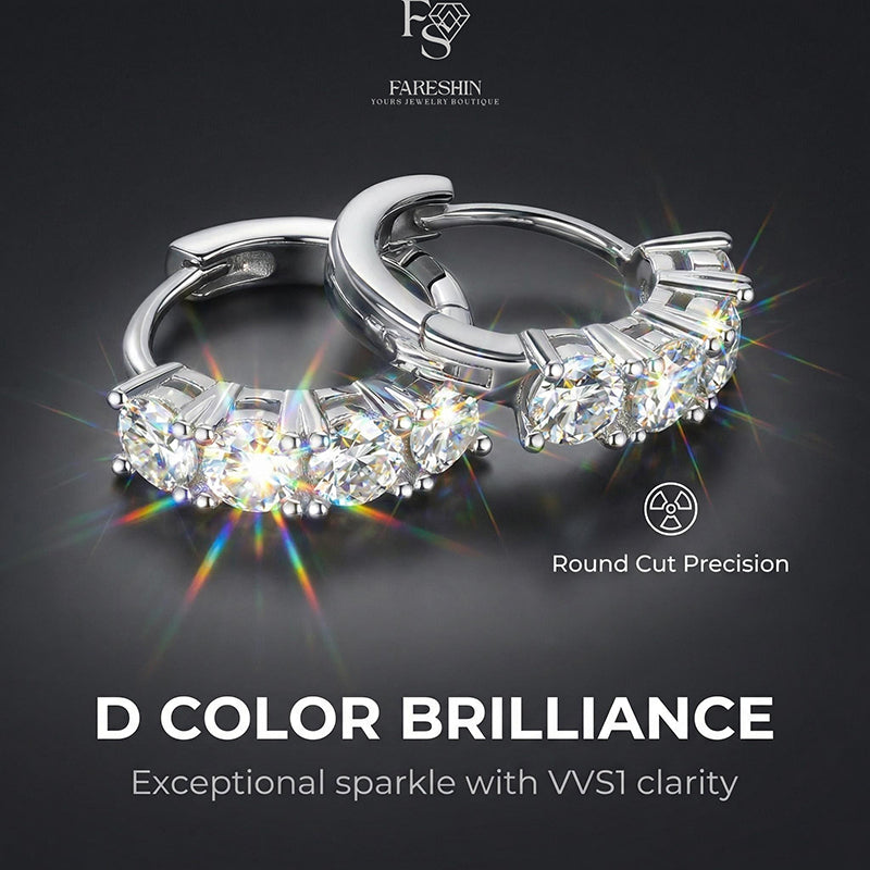 Round Cut Moissanite Classic Ring — 0.5ct, D-color, VVS1, 925 Sterling Silver
