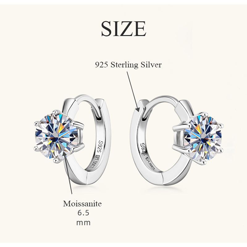 Round Cut Moissanite Classic Ring — 0.5ct, D-color, VVS1, 925 Sterling Silver