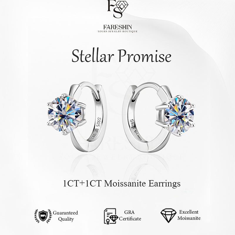 Round Cut Moissanite Classic Ring — 0.5ct, D-color, VVS1, 925 Sterling Silver