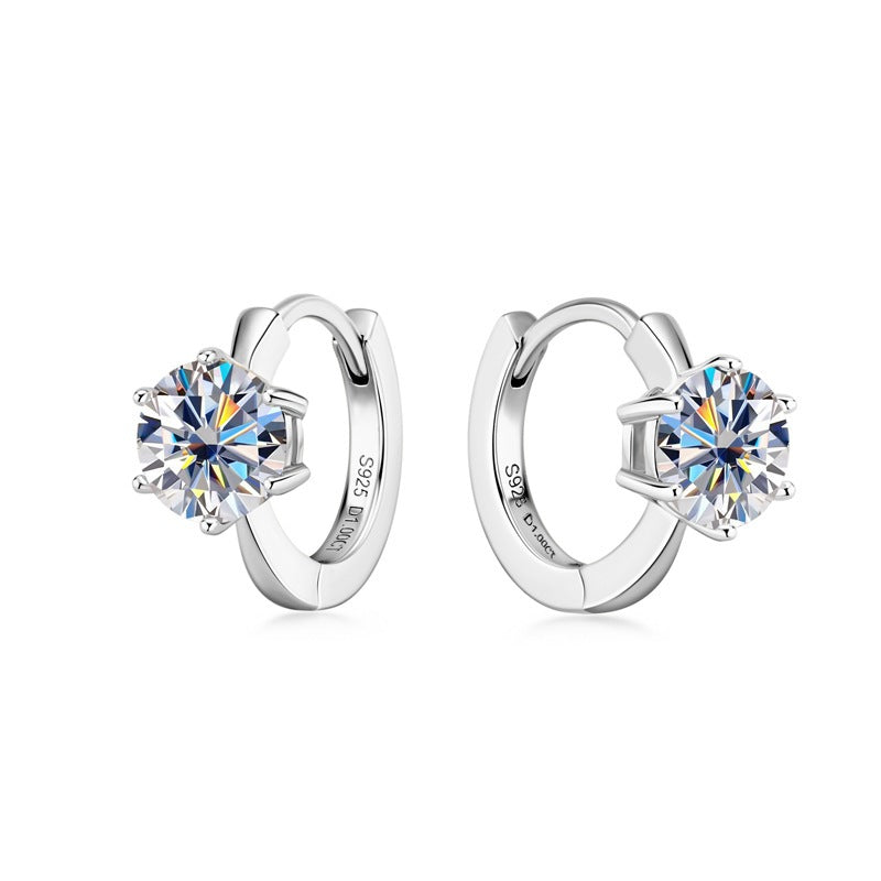 Round Cut Moissanite Classic Ring — 0.5ct, D-color, VVS1, 925 Sterling Silver