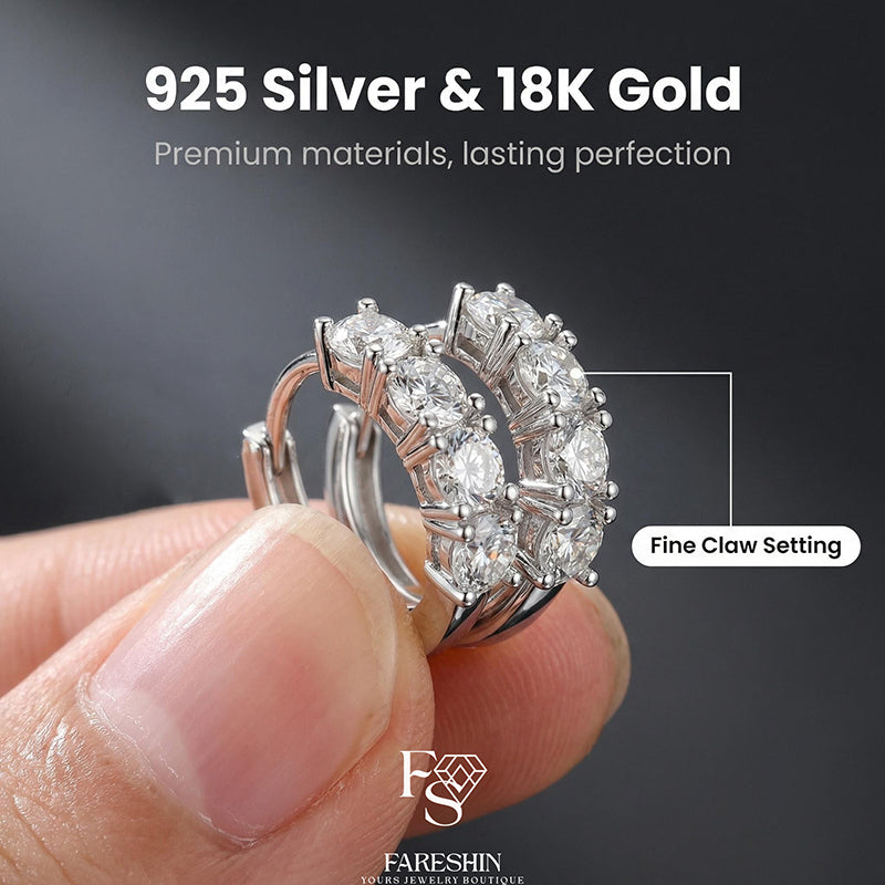 Round Cut Moissanite Classic Ring — 0.5ct, D-color, VVS1, 925 Sterling Silver