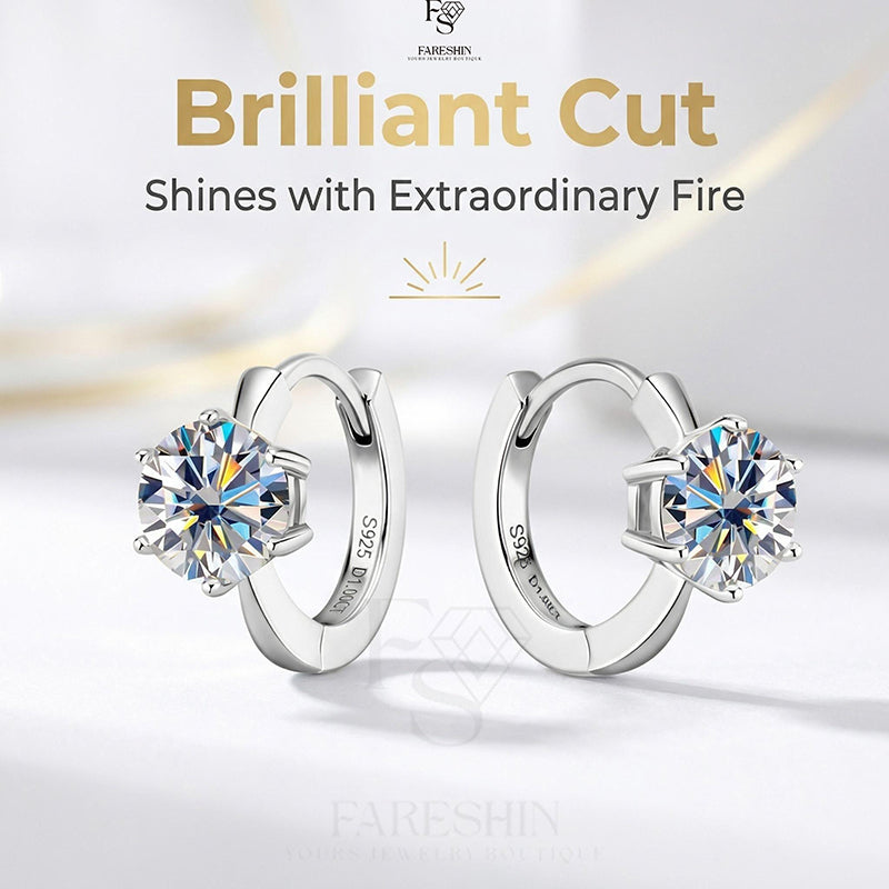 Round Cut Moissanite Classic Ring — 0.5ct, D-color, VVS1, 925 Sterling Silver