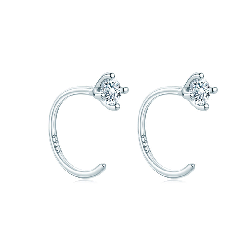 Round Cut Moissanite Classic Ring — 0.5ct, D-color, VVS1, 925 Sterling Silver