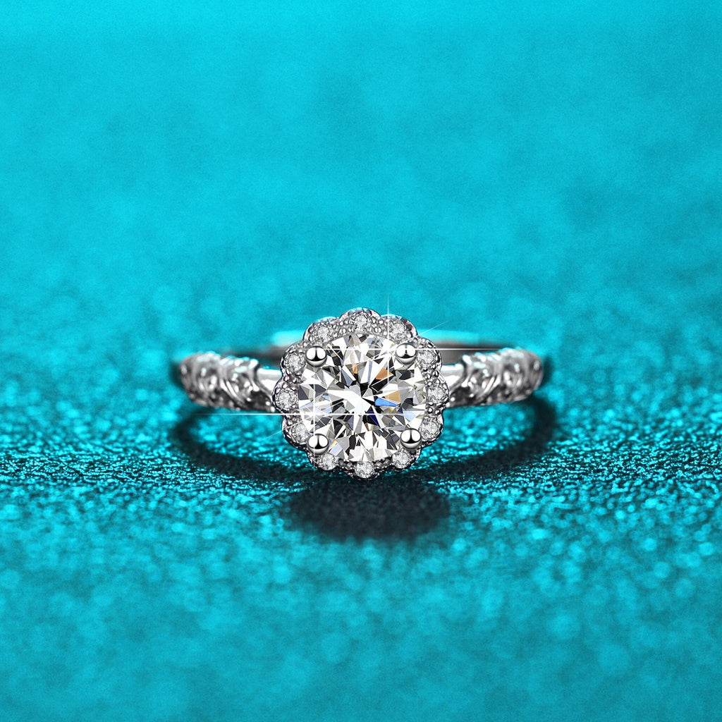 Round Cut Moissanite Classic Ring — 0.5ct, D-color, VVS1, 18K Gold Vermeil