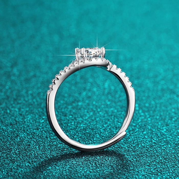 Round Cut Moissanite Classic Ring — 0.5ct, D-color, VVS1, 18K Gold Vermeil