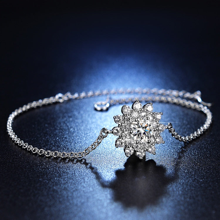Round Cut Moissanite Classic Bracelet — 0.5ct, D-color, VVS1, 925 Sterling Silver