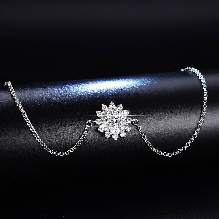 Round Cut Moissanite Classic Bracelet — 0.5ct, D-color, VVS1, 925 Sterling Silver