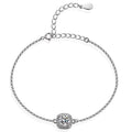Round Cut Moissanite Square Bracelet — 0.5ct, D-color, VVS1, 925 Sterling Silver