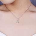 Round Cut Moissanite Classic Necklace — 0.5ct, D-color, VVS1, 925 Sterling Silver